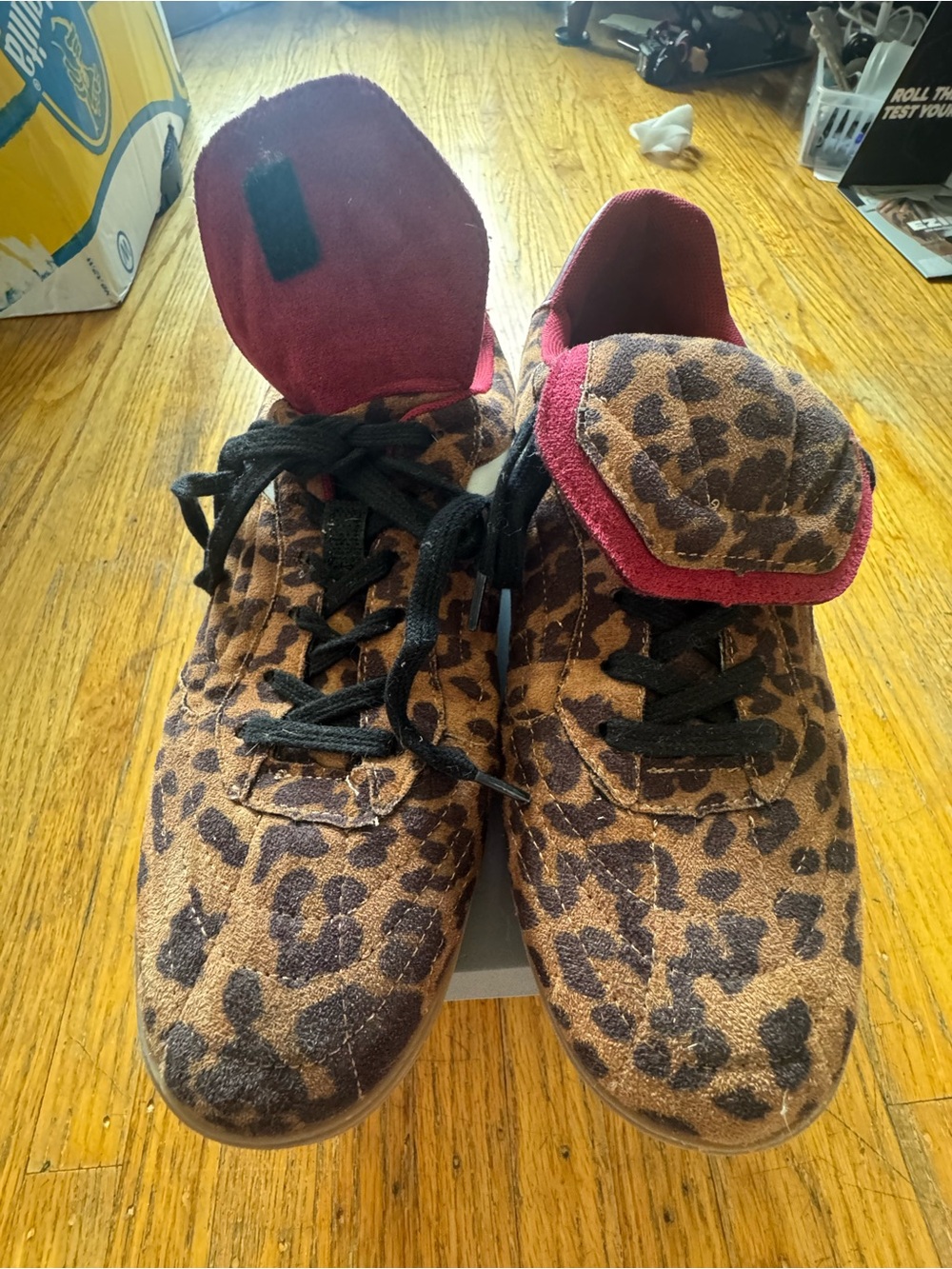 Steve Madden leopard sneakers